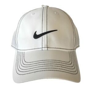 Nike Dri-FIT Heritage86 Golf Hat White Black Swoosh Cap Adjustable Unisex NWT